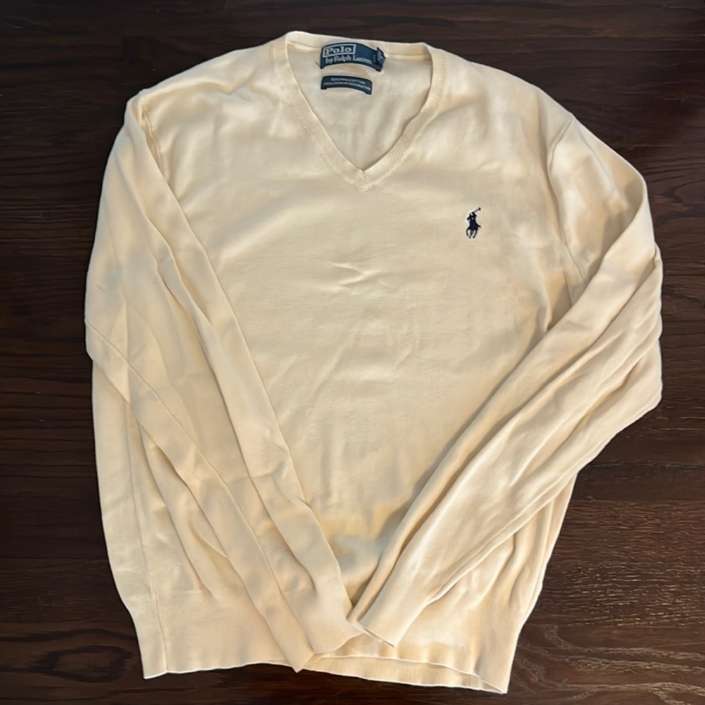 Cotton thin Ralph Lauren v neck sweater